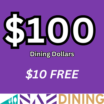 Picture of $100 Dining Dollars + $10 FREE Dollars